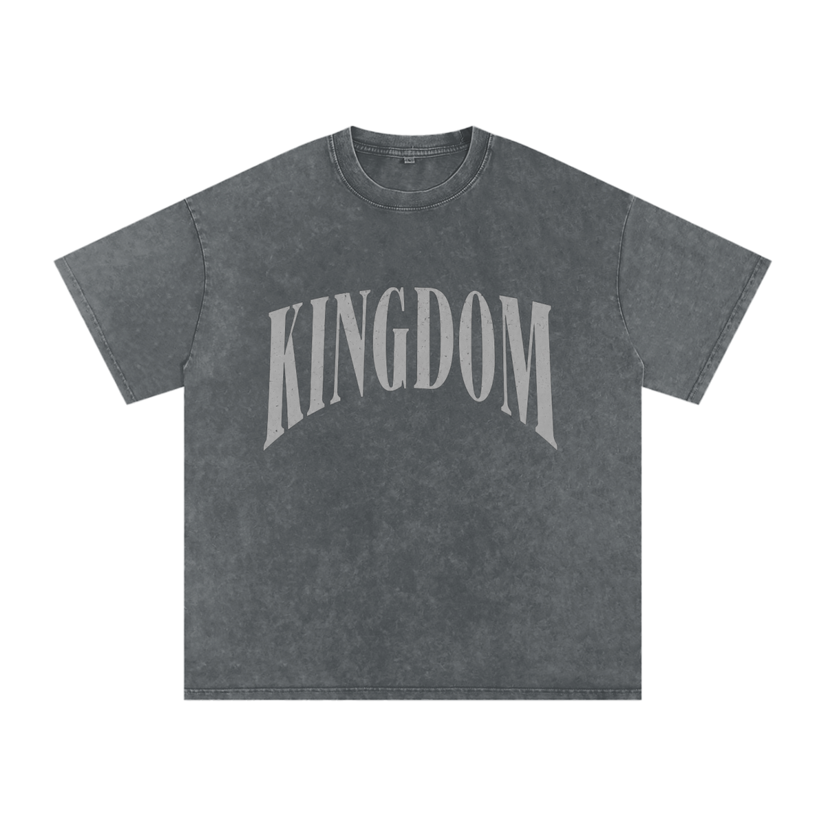 Kingdom Snow Washed Oversized Cotton T-Shirt Pirate Gray