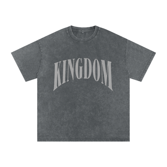 Kingdom Snow Washed Oversized Cotton T-Shirt Pirate Gray